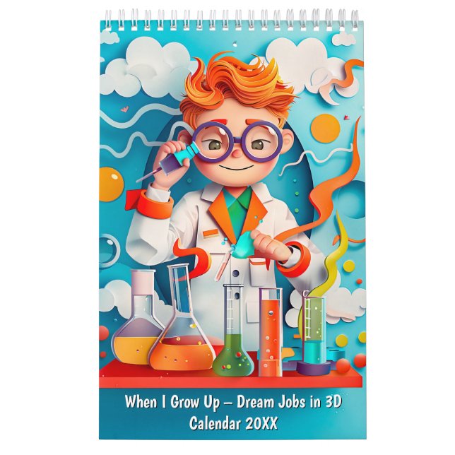 When I Grow Up – Dream Jobs in 3D Kalender (Titelbild)