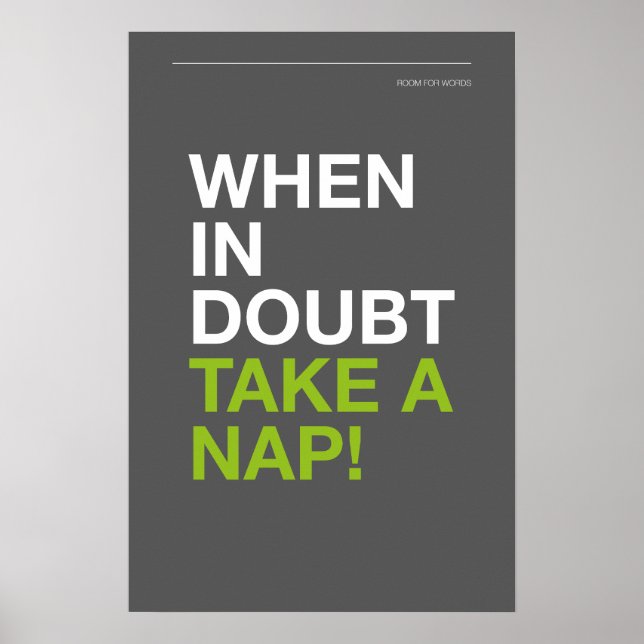 WHEN IN DOUBT, TAKE A NAP – Cozy Wall Art Poster (Vorne)
