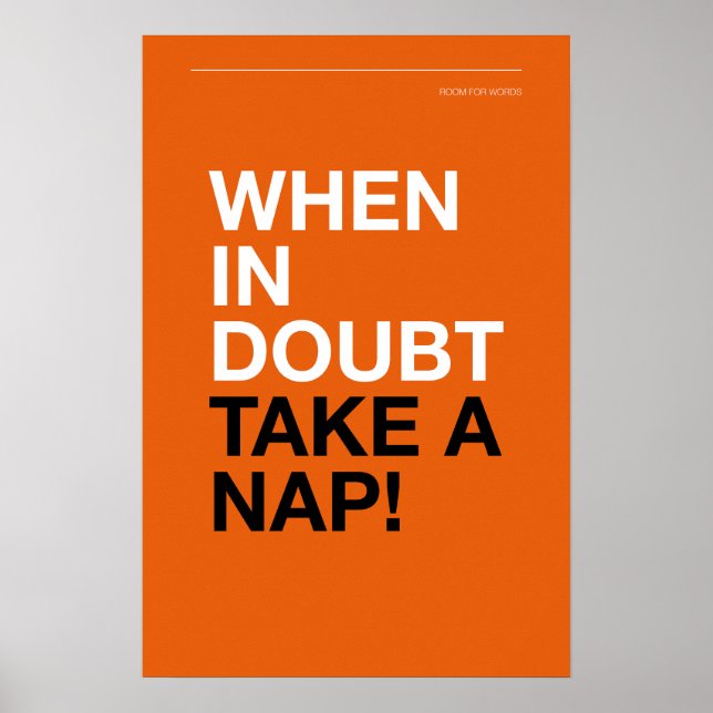 WHEN IN DOUBT, TAKE A NAP – Cozy Wall Art Poster (Vorne)