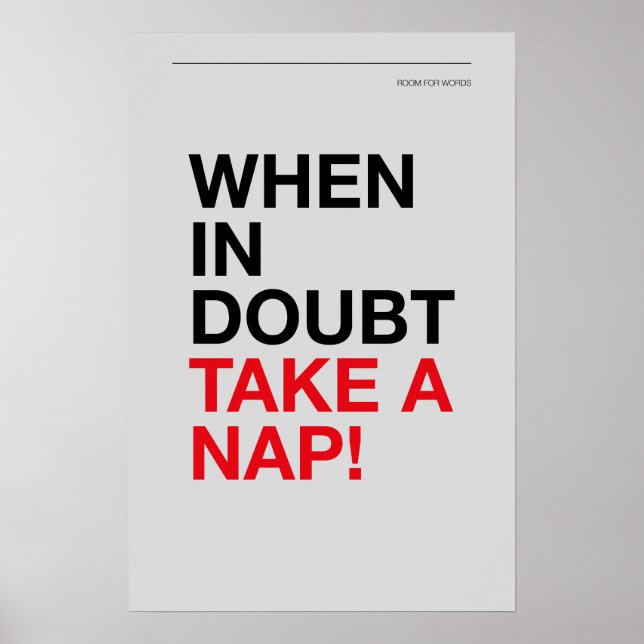 WHEN IN DOUBT, TAKE A NAP – Cozy Wall Art Poster (Vorne)