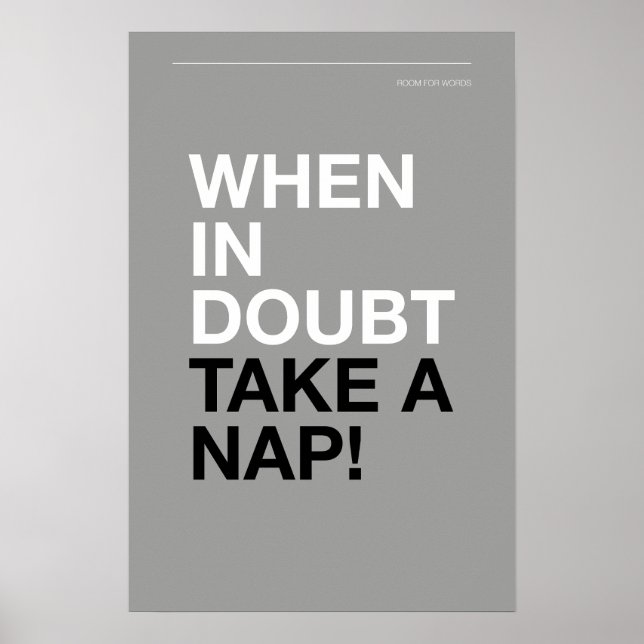 WHEN IN DOUBT, TAKE A NAP – Cozy Wall Art Poster (Vorne)