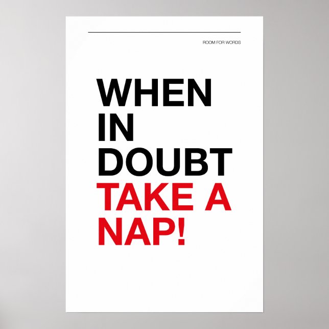 WHEN IN DOUBT, TAKE A NAP – Cozy Wall Art Poster (Vorne)