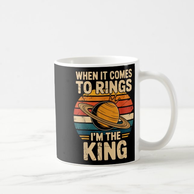 When It Comes To Rings Saturn Retro Planets  Kaffeetasse (Rechts)