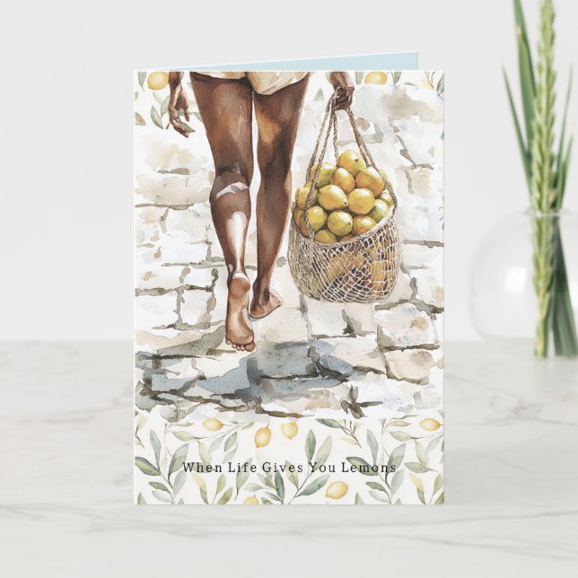 When Life Gives Lemons Make Lemonade Brown Black Karte (Vorderseite)