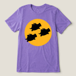 WHEN PIGS FLY ACROSS THE MOON by Sandra Boynton Tri-Blend Shirt