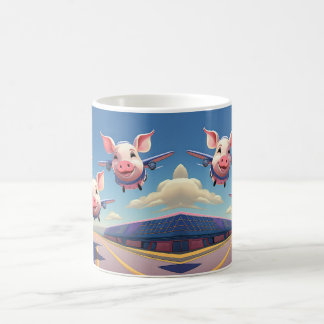 When Pigs Fly Funny Airplane Pigs Kaffeetasse