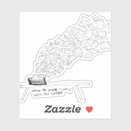 When the Muse Finally Gets Her Coffee Aufkleber