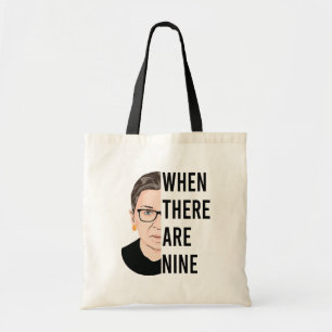 When There Are Nine - RGB, Ruth Bader Ginsburg Tragetasche