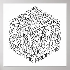 When This Virus Is Over Black Text Cube Poster