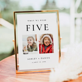 When We Were Age Photo Table Number Einladung