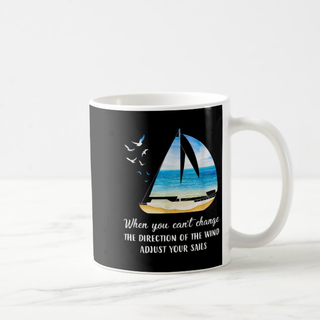 When You Can't Change The Wind Direction Adjust Yo Kaffeetasse (Rechts)