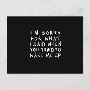 when you tried to wake me up postkarte