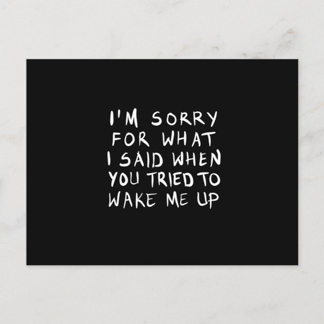 when you tried to wake me up postkarte (Vorderseite)