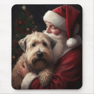 Wheon Terrier mit Weihnachtsmann Weihnachten Mousepad