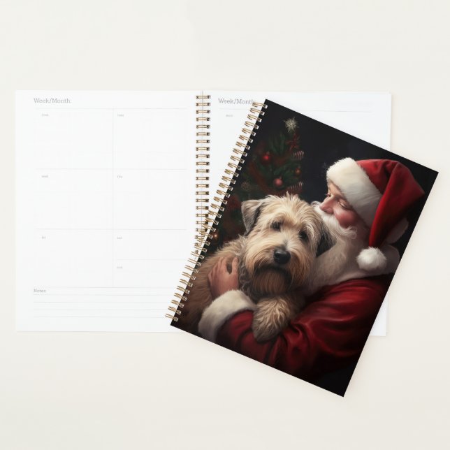 Wheon Terrier mit Weihnachtsmann Weihnachten Planer (Anzeige)