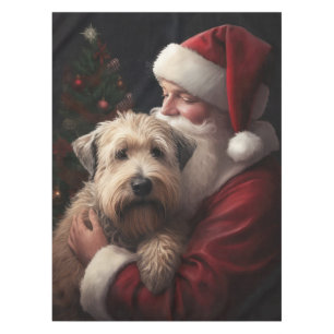 Wheon Terrier mit Weihnachtsmann Weihnachten Tischdecke