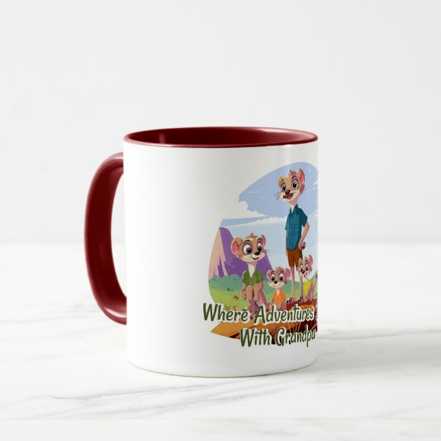 Where Adventures Beguin Tasse (Vorderseite Links)