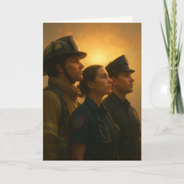 "Where Courage Stands United" Sympathy Karte (Vorderseite)