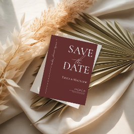 Where Forever Begins Burgunder Save The Date Ankündigungspostkarte