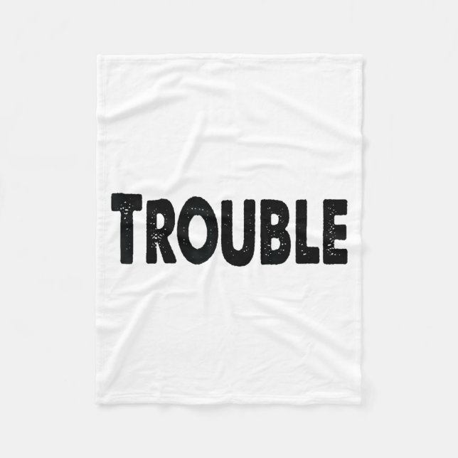 Where I Go Trouble Follows – Funny Matching Couple Fleecedecke (Vorderseite)