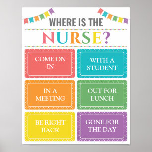 Where is the School Nurse Office Door Sign Poster