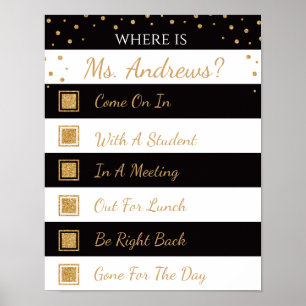 Where is the Teacher Office Door Sign Poster
