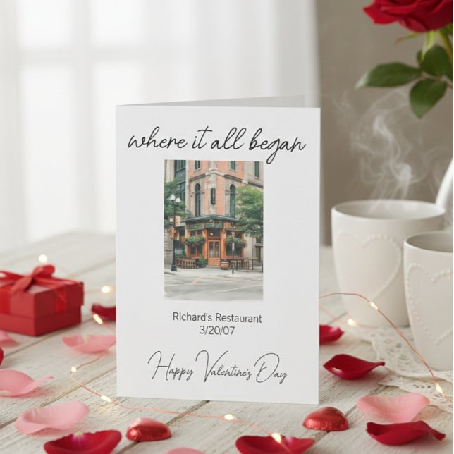 Where It All began Valentine's Day Engagement  Karte (Von Creator hochgeladen)