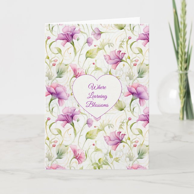 Where Learning Blossoms Karte (Vorderseite)