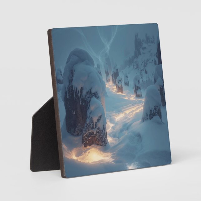 Where Light Wanders in Winter Fotoplatte (Vorderseite)