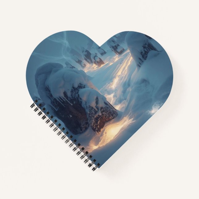 Where Light Wanders in Winter Notizbuch (Vorderseite)