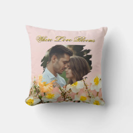 Where Love Blooms Pillow | Spring Romance Throw  Kissen