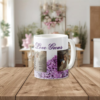 Where Love Grows Mug | Personalized Lilac Photo Mu Kaffeetasse