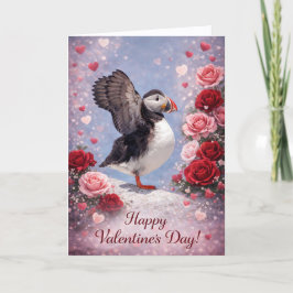 Where Love Takes Wing – Puffin Valentine’s Day Feiertagskarte