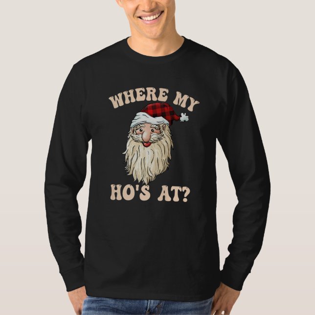 Where My Hos At Groovy Red   T-Shirt (Vorderseite)