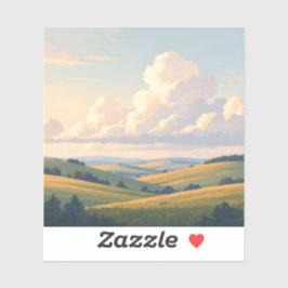 Where The Land Breathes - Square Vinyl Aufkleber