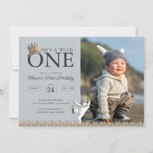 Where the Wild Things Are 1. Geburtstag - Foto Einladung