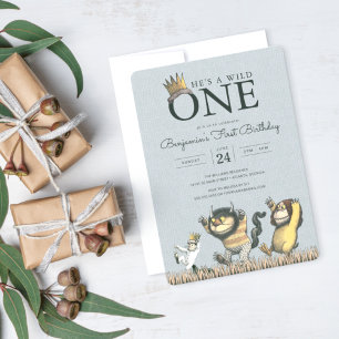 Where the Wild Things Are 1. Geburtstagseinladung Einladung