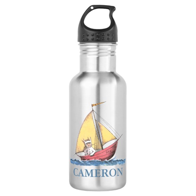 Where the Wild Things Are | Add Your Name Edelstahlflasche (Vorderseite)