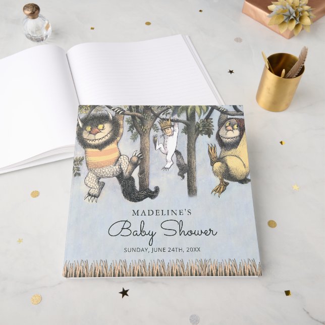 Where the Wild Things Are Baby Shower Gästebuch (Vorderseite offen)