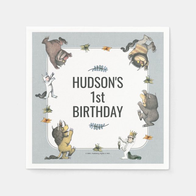 Where the Wild Things Are Character Birthday Serviette (Vorderseite)