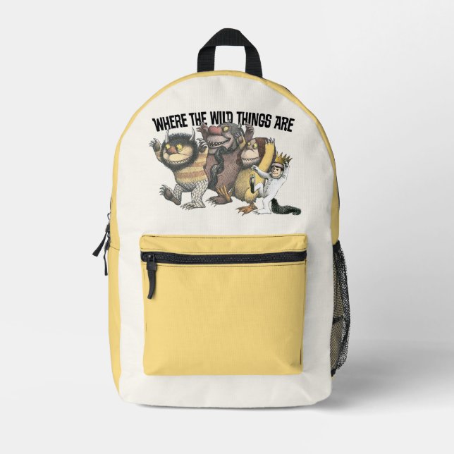 Where the Wild Things Are Characters & Logo Bedruckter Rucksack (Vorderseite)
