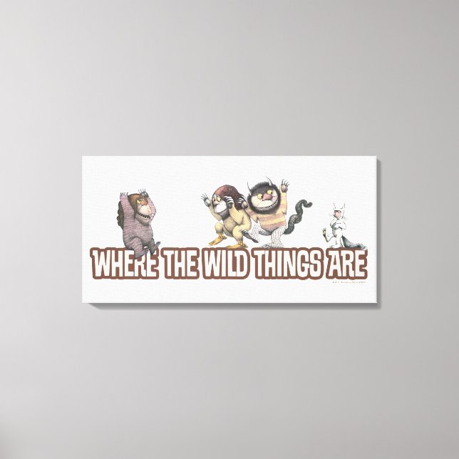 Where the Wild Things Are Characters on Logo Leinwanddruck (Vorderseite)