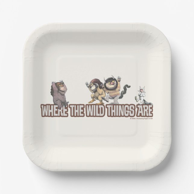 Where the Wild Things Are Characters on Logo Pappteller (Vorderseite)