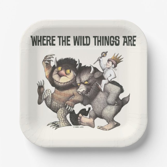 Where the Wild Things Are Characters Pappteller (Vorderseite)