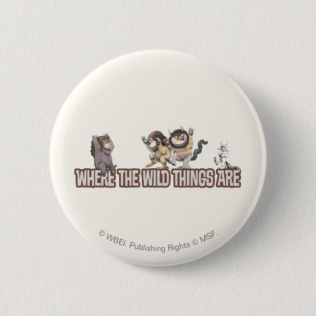 Where the Wild Things Are Charaktere auf Logo Button (Vorderseite)