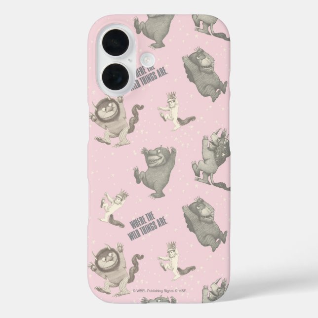 Where the Wild Things Are Pink Star Pattern Case-Mate iPhone Hülle (Rückseite)