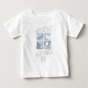 Where The Wild Things Are Quadratisches Grafikde Baby T-shirt