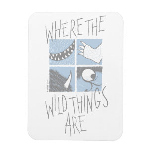 Where The Wild Things Are   Quadratisches Grafikde Magnet