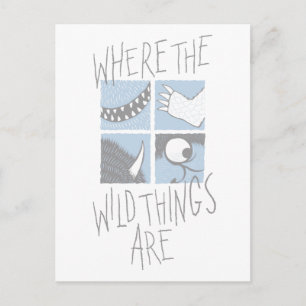 Where The Wild Things Are   Quadratisches Grafikde Postkarte
