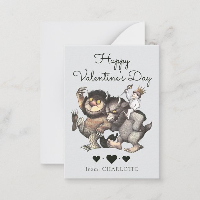 Where The Wild Things Are Valentine Photo Mitteilungskarte (Vorderseite)